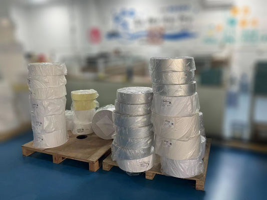 Blank waterdicht BOPP Kleefstof Jumbo Roll Labels 75μ Gezichtdikte Olielijm