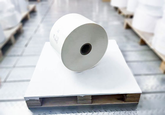 Glanzend papier helder Opp Jumbo Roll Label chemisch bestand
