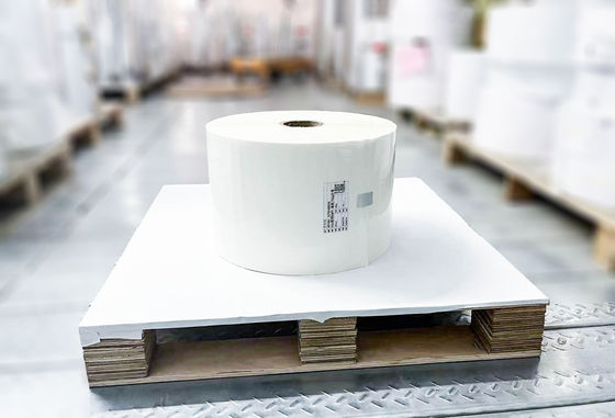Glanzend papier helder Opp Jumbo Roll Label chemisch bestand