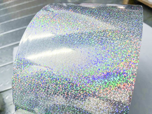 Gewoon kleverig helder holografisch kleeffilmetiketpapier 800m lengte