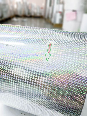 Acryllijm zelfklevende Holografische Film Sticker Mat Zilver PET Normaal Kleverig