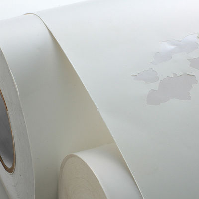 Etiketteringsmateriaal 80 gram bedekt papier met wit glaspapier en sterke aanvankelijke hechting