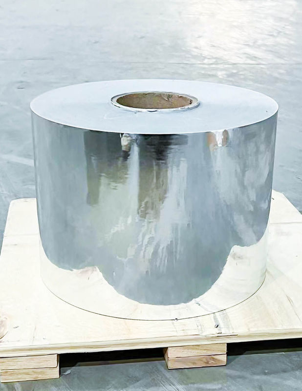 Zelfklevend plakpapier rol 50 licht zilver PET ((coating) acryllijm 62 Glassine
